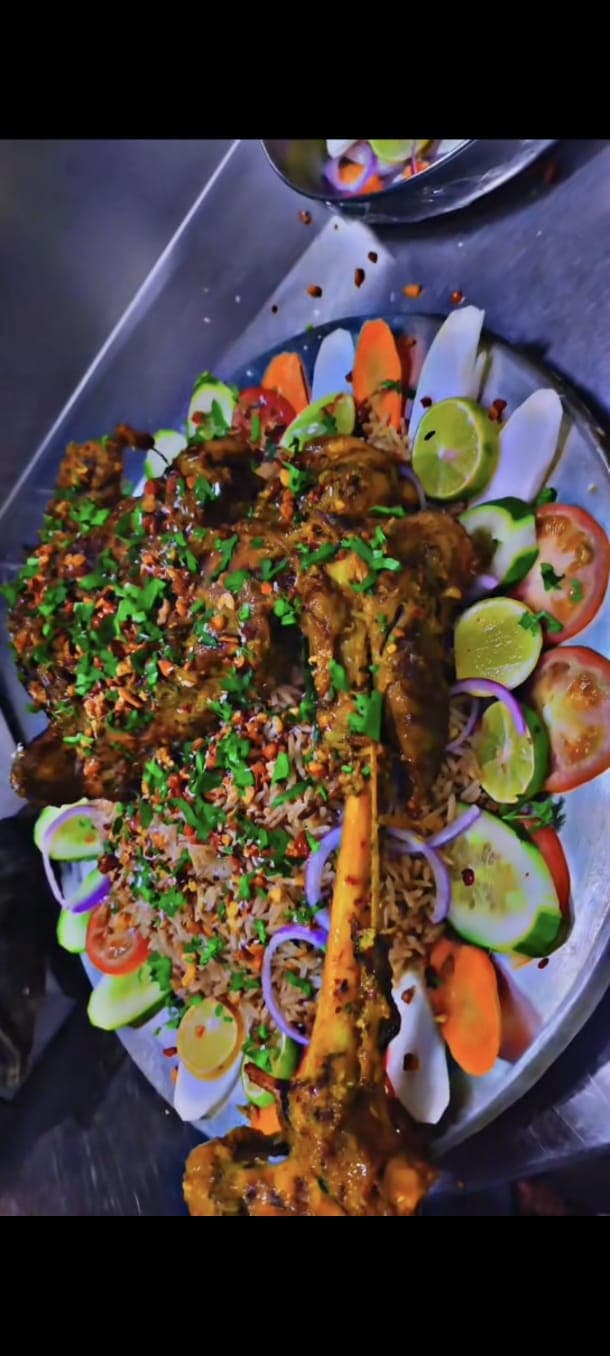 Tandoori raan with mandi rice